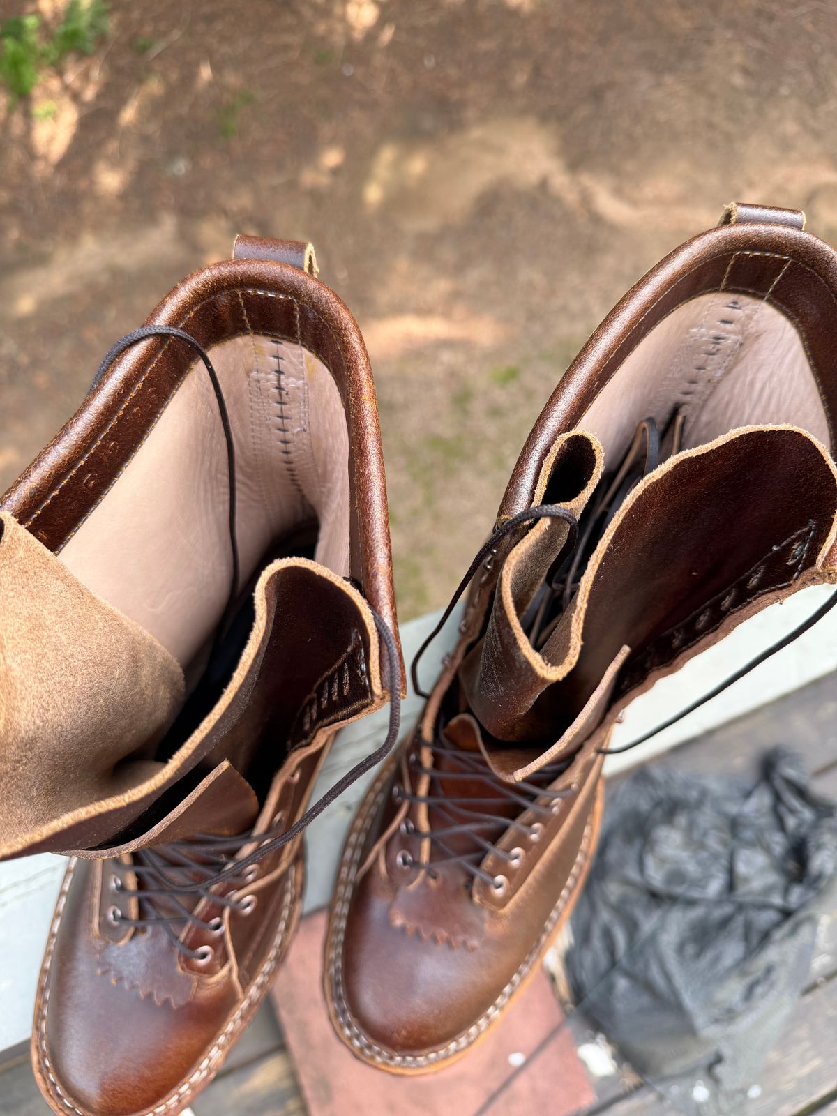 Photo by BigDawg308 on March 23, 2026 of the White's Bounty Hunter in Horween Cinnamon Waxed Flesh.