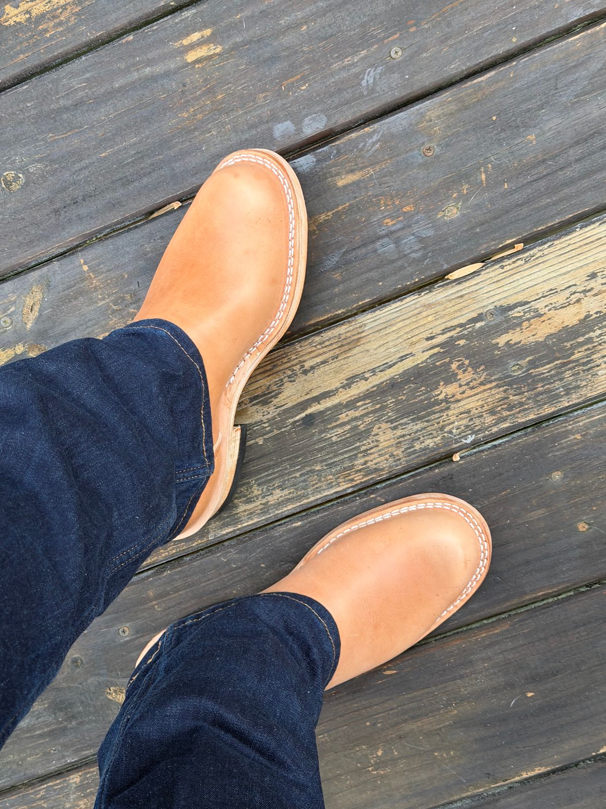 Photo by BigDawg308 on December 9, 2025 of the Nicks Doc Wellington in Horween Light Natural Dublin.