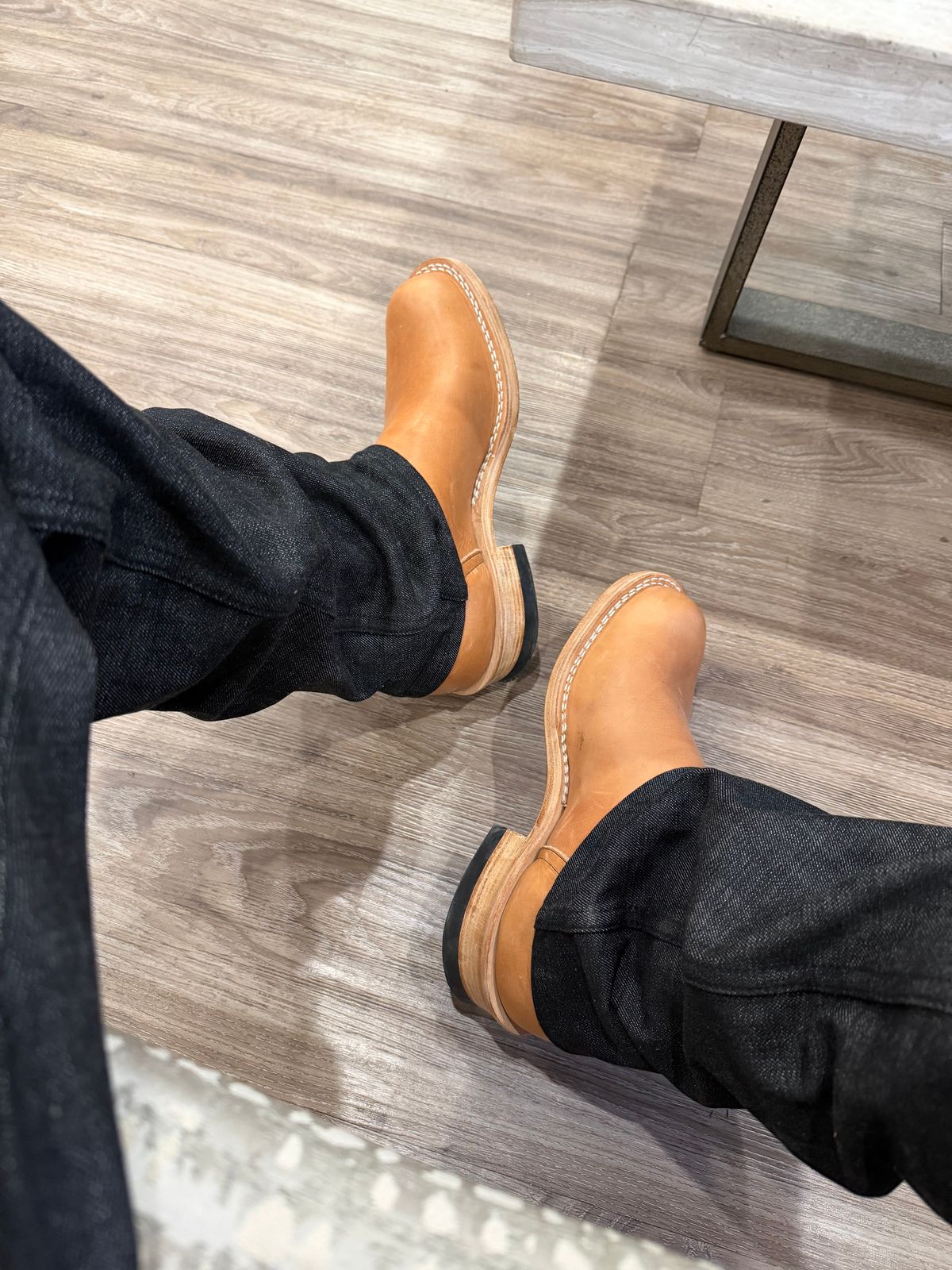 Photo by BigDawg308 on April 6, 2026 of the Nicks Doc Wellington in Horween Light Natural Dublin.