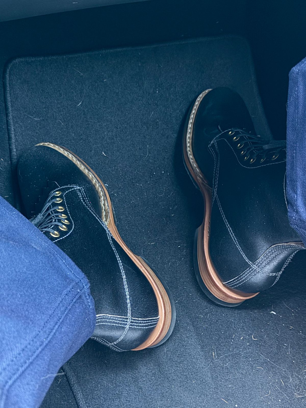 Photo by BigDawg308 on March 18, 2026 of the White's x Division Road Semi-Dress 375 in Horween Black Waxed Flesh.