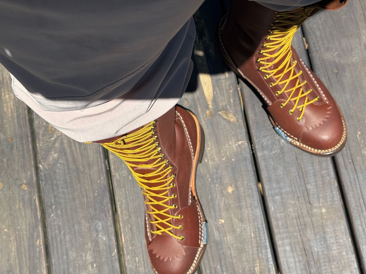 Photo by BigDawg308 on May 6, 2025 of the Wesco Highliner in Seidel Walnut Oil Tan.