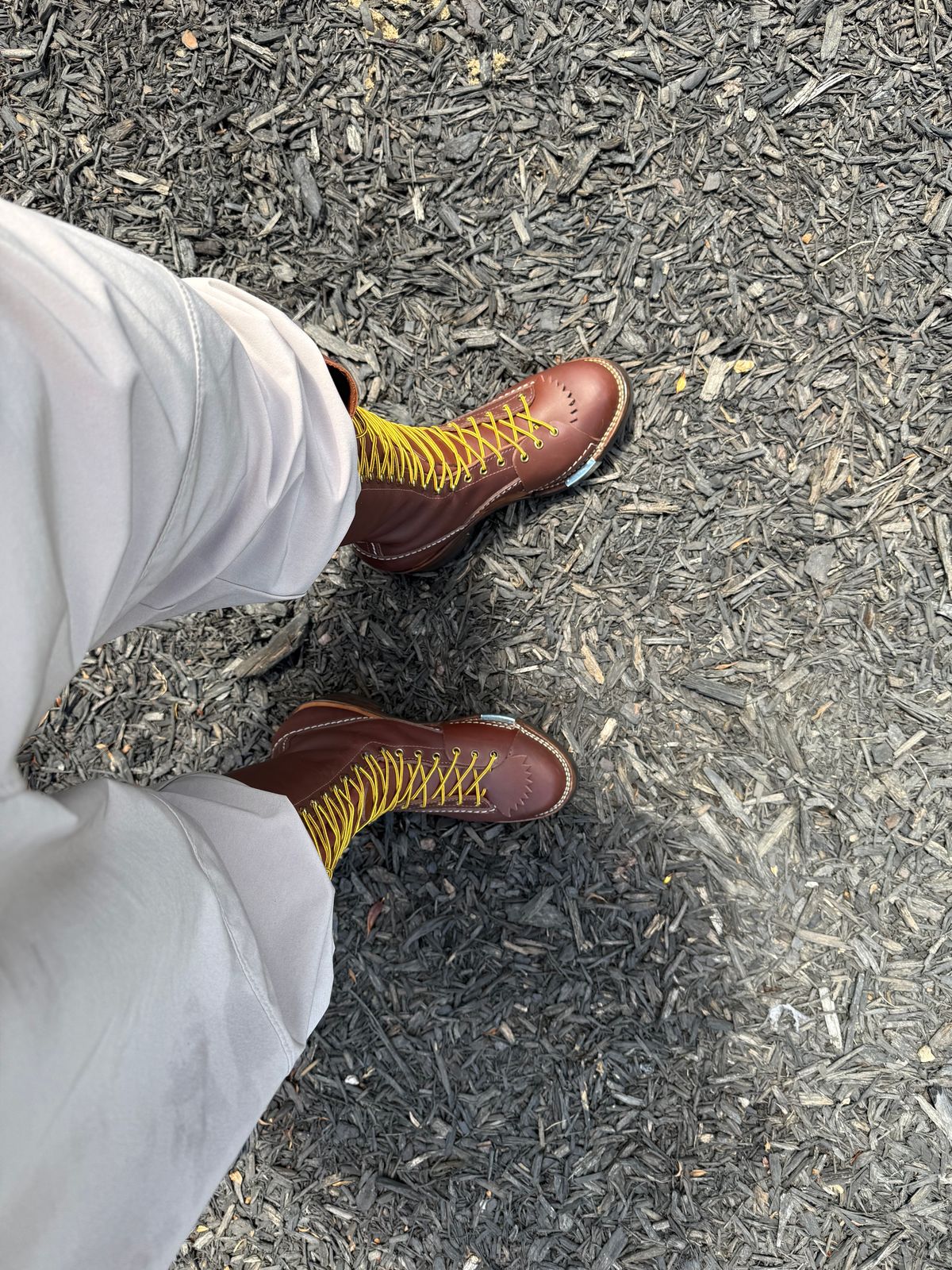 Photo by BigDawg308 on May 6, 2025 of the Wesco Highliner in Seidel Walnut Oil Tan.