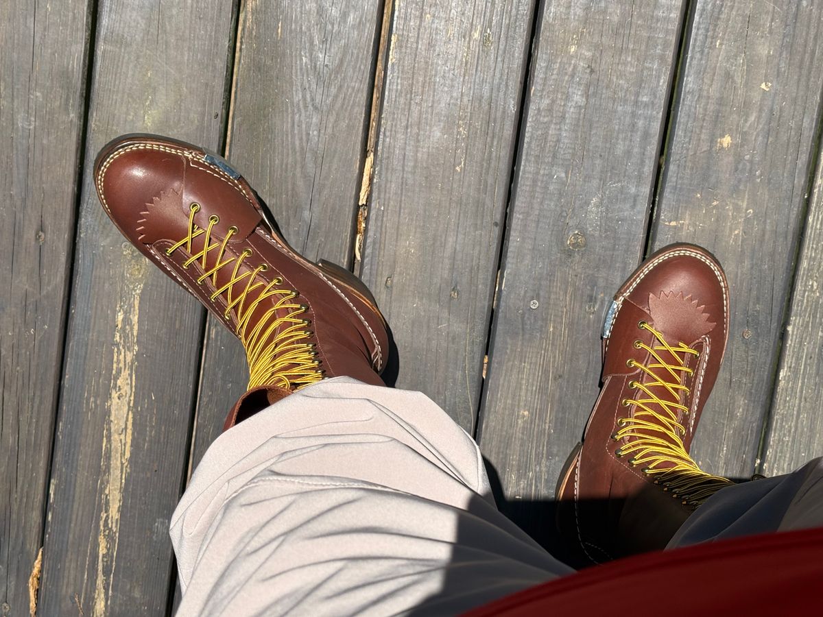 Photo by BigDawg308 on May 6, 2025 of the Wesco Highliner in Seidel Walnut Oil Tan.