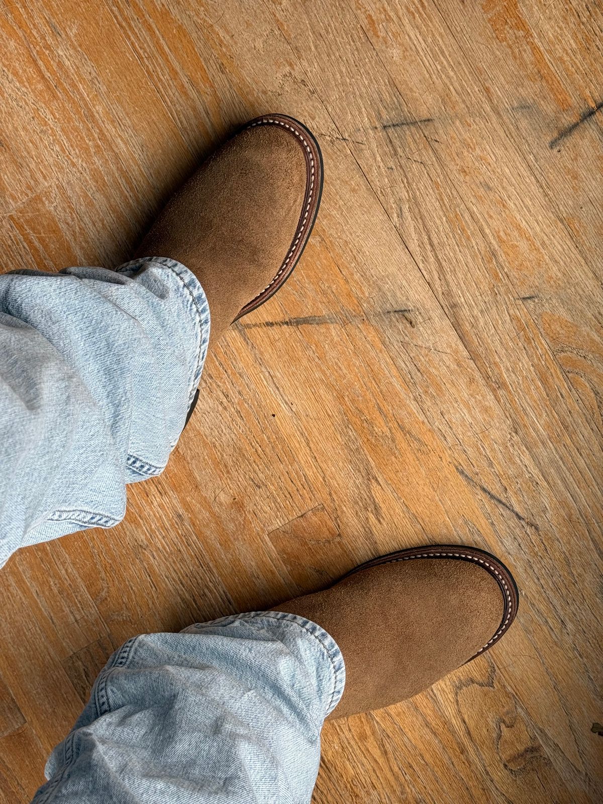 Photo by BigDawg308 on August 11, 2025 of the John Lofgren Duke Roper Boots in Horween Natural Chromexcel.