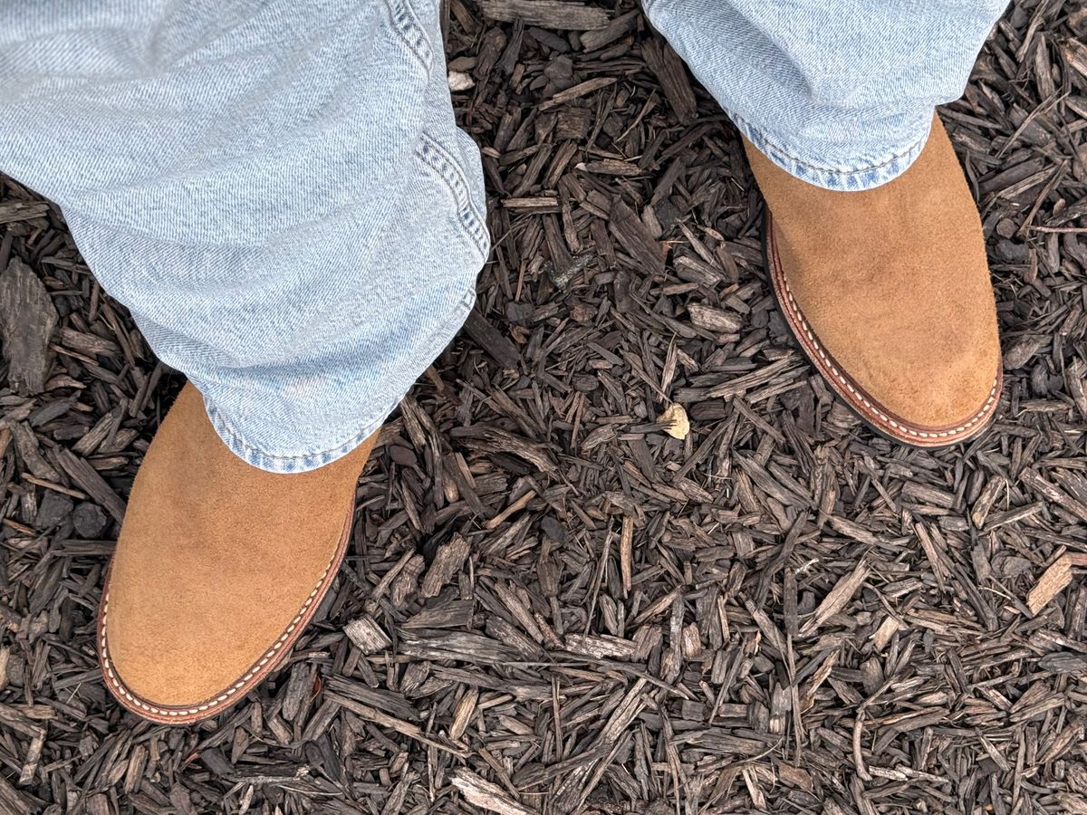 Photo by BigDawg308 on August 11, 2025 of the John Lofgren Duke Roper Boots in Horween Natural Chromexcel.