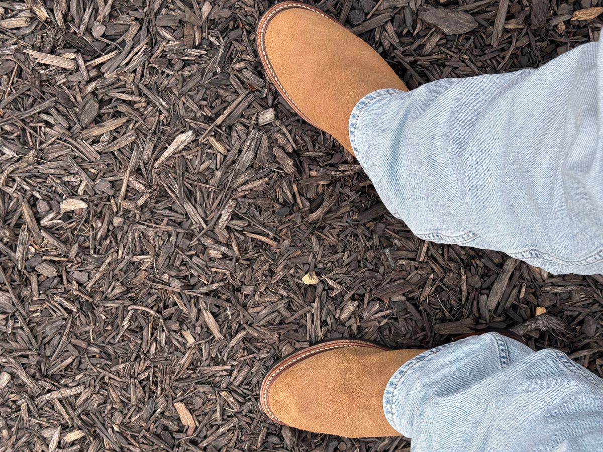 Photo by BigDawg308 on August 11, 2025 of the John Lofgren Duke Roper Boots in Horween Natural Chromexcel.