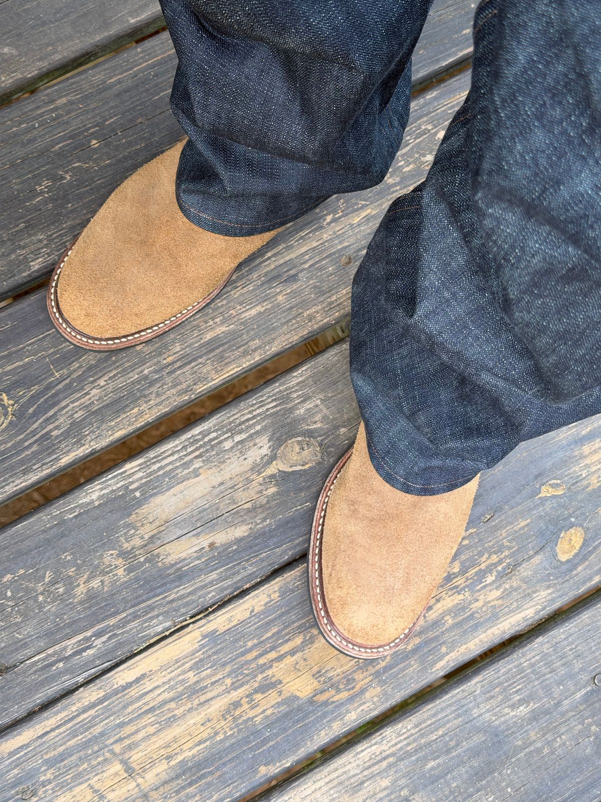 Photo by BigDawg308 on April 23, 2026 of the John Lofgren Duke Roper Boots in Horween Natural Chromexcel.