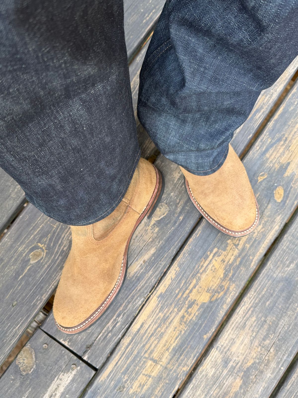 Photo by BigDawg308 on April 23, 2026 of the John Lofgren Duke Roper Boots in Horween Natural Chromexcel.