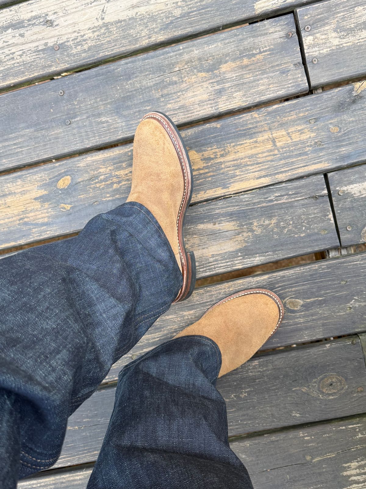 Photo by BigDawg308 on April 23, 2026 of the John Lofgren Duke Roper Boots in Horween Natural Chromexcel.