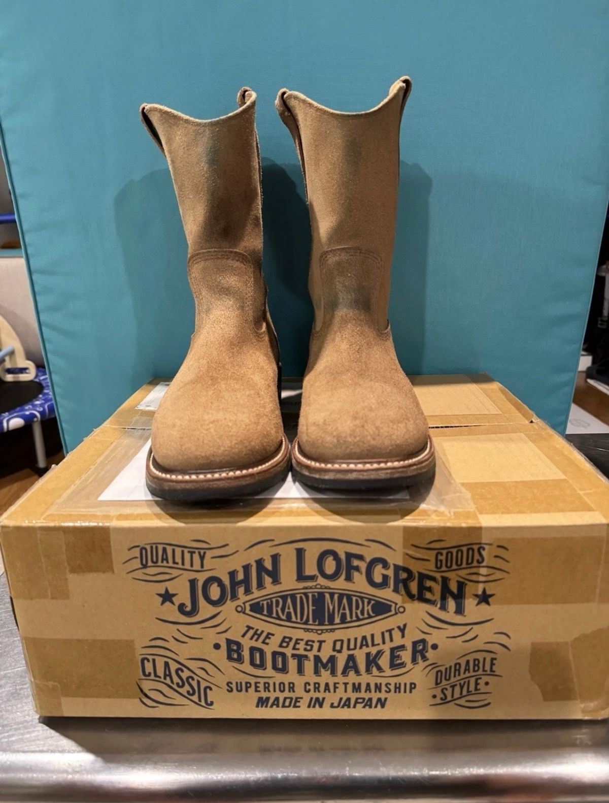 Photo by BigDawg308 on July 27, 2025 of the John Lofgren Duke Roper Boots in Horween Natural Chromexcel.
