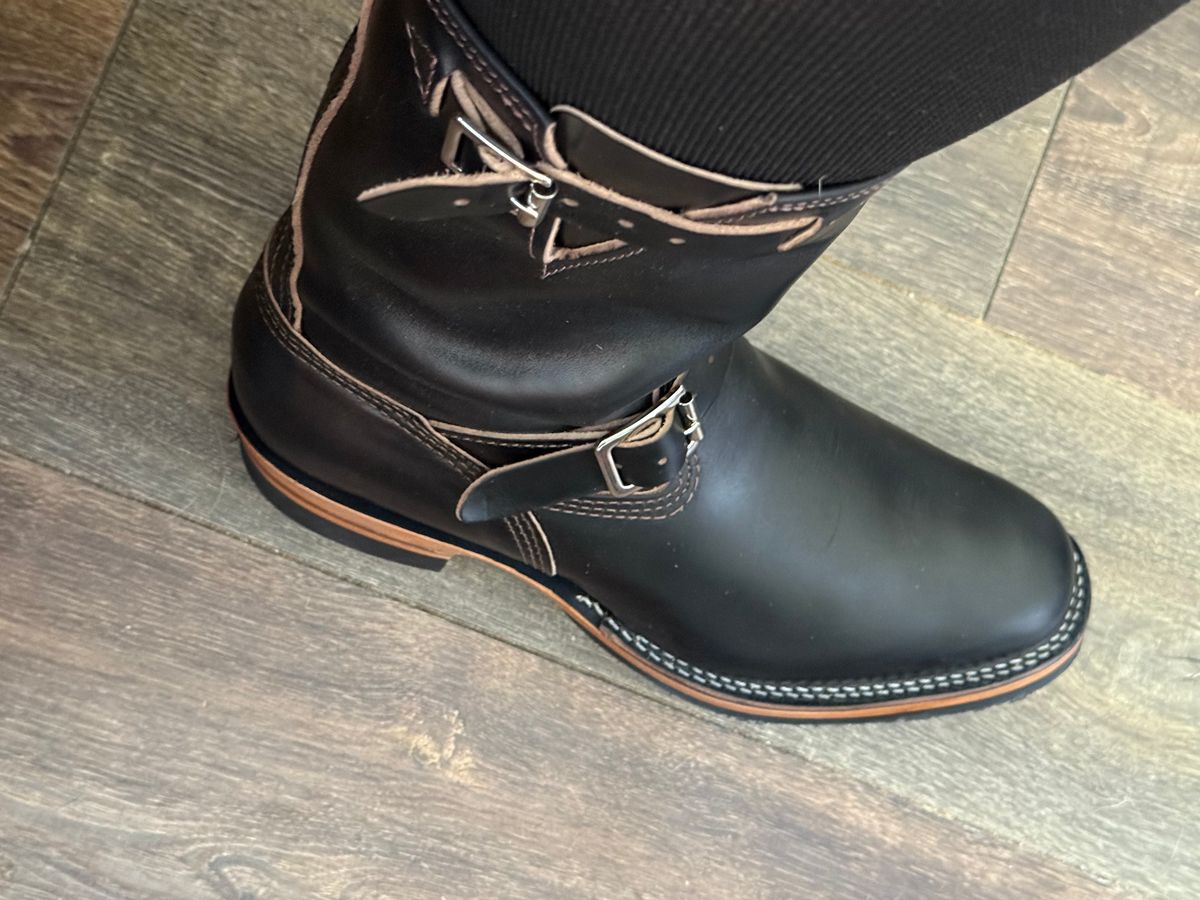 Photo by BigDawg308 on July 2, 2025 of the Wesco Mister Lou in Horween Black Chromexcel Horsehide.