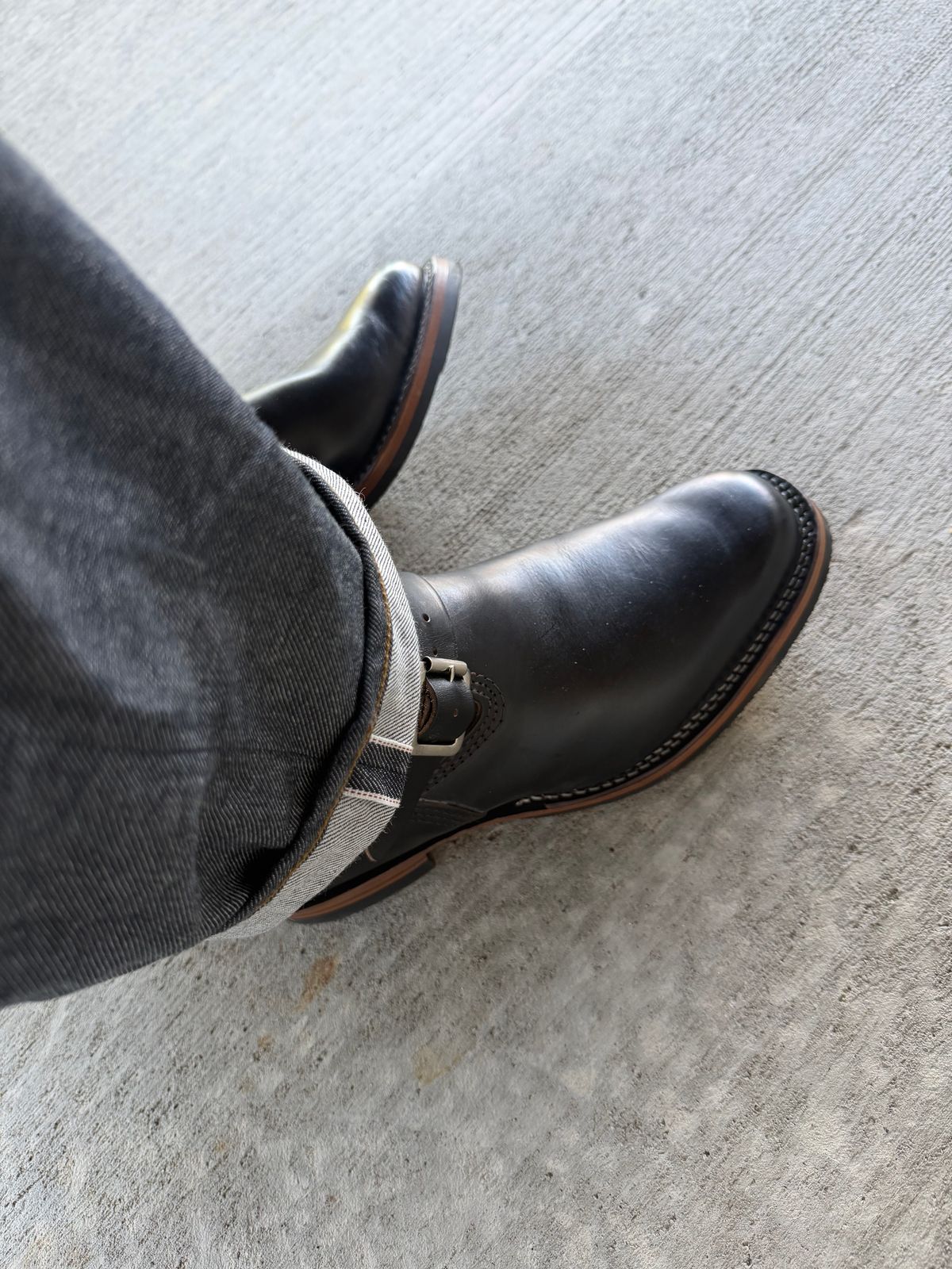 Photo by BigDawg308 on May 5, 2026 of the Wesco Mister Lou in Horween Black Chromexcel Horsehide.