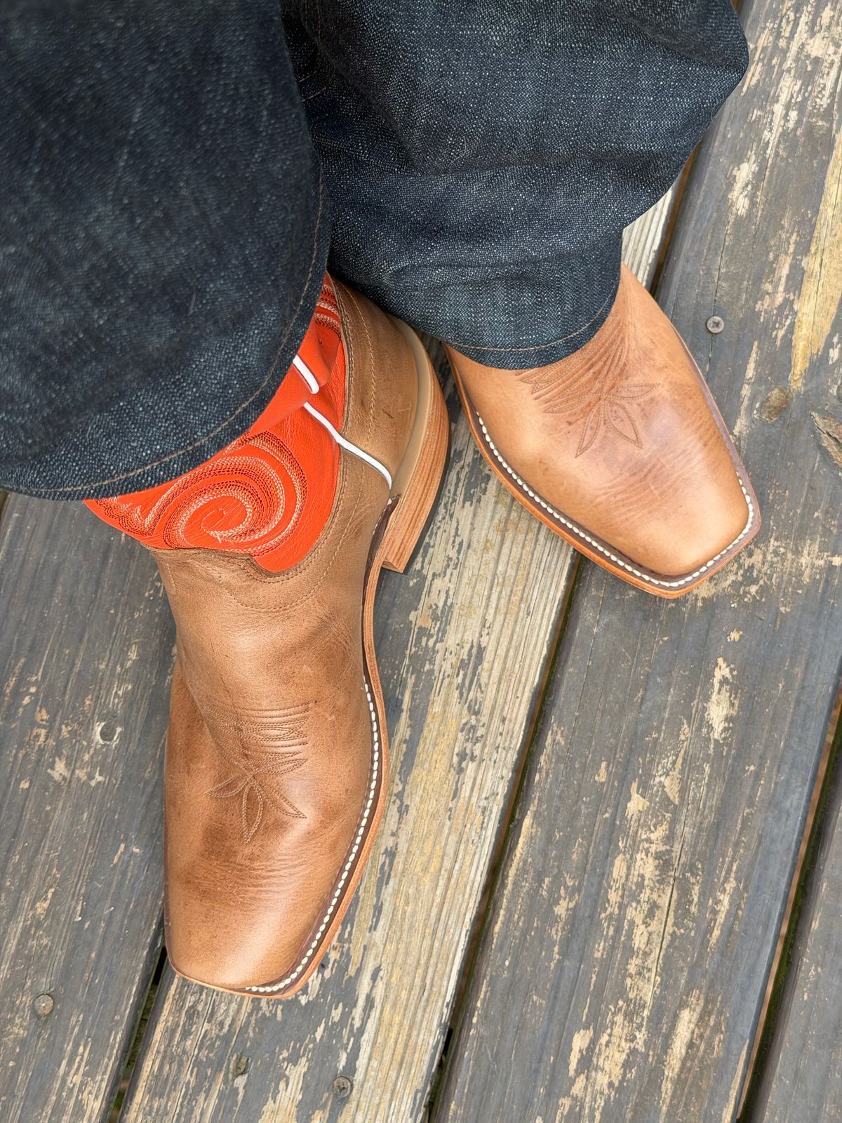 Photo by BigDawg308 on June 14, 2026 of the Olathe Boot Company Cutter Toe in Horween Marine Field.