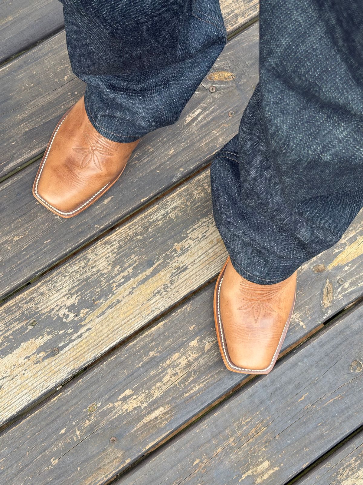 Photo by BigDawg308 on June 14, 2026 of the Olathe Boot Company Cutter Toe in Horween Marine Field.