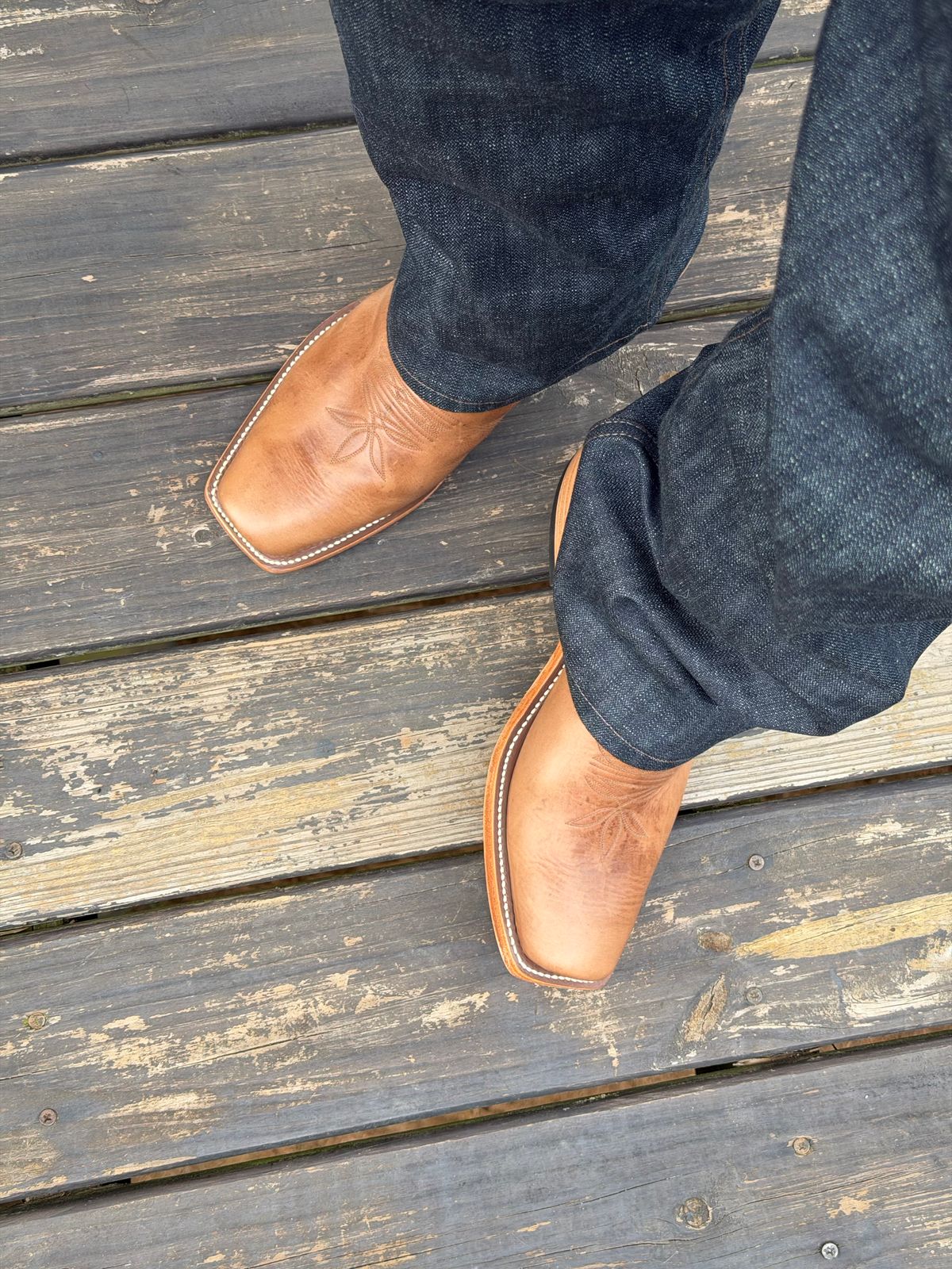 Photo by BigDawg308 on June 14, 2026 of the Olathe Boot Company Cutter Toe in Horween Marine Field.