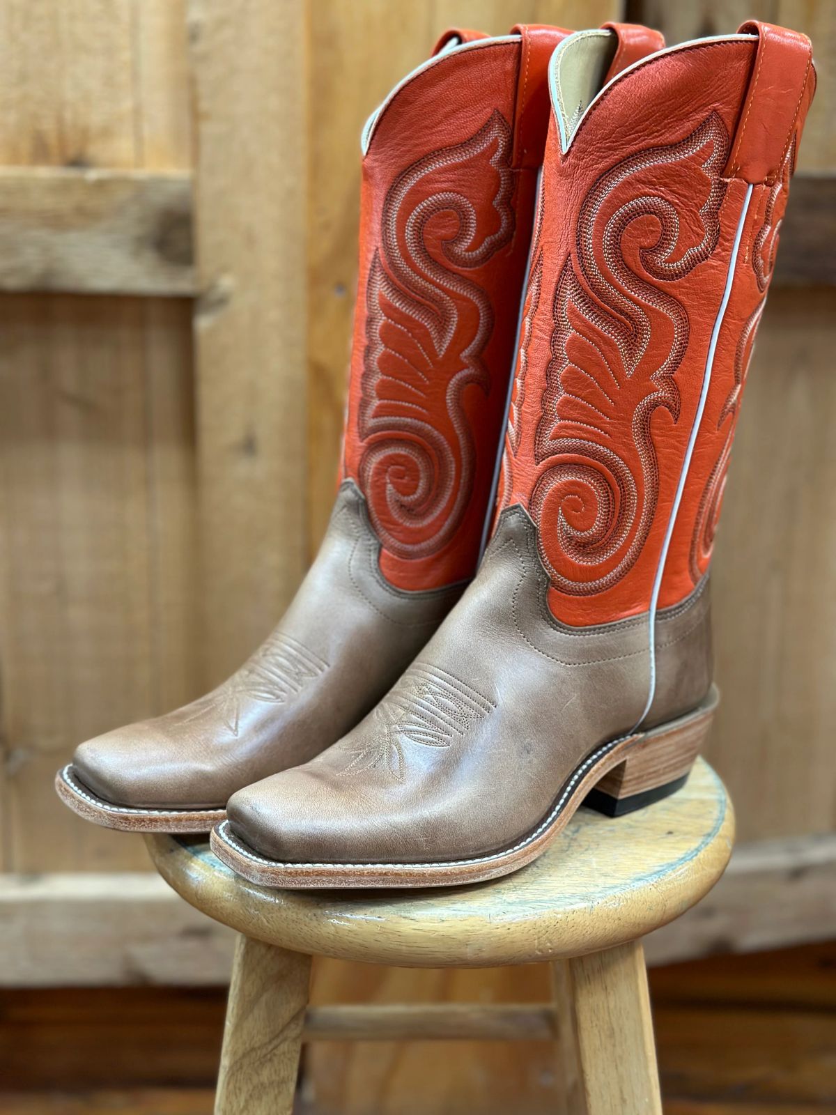 Photo by BigDawg308 on June 6, 2026 of the Olathe Boot Company Cutter Toe in Horween Marine Field.