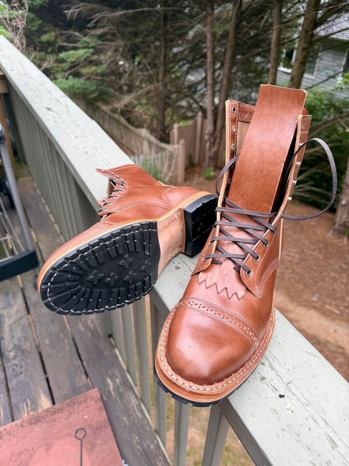 Photo by BigDawg308 on May 21, 2026 of the White's MP-Sherman Toe Cap in Maryam Toscanello Horsebutt.