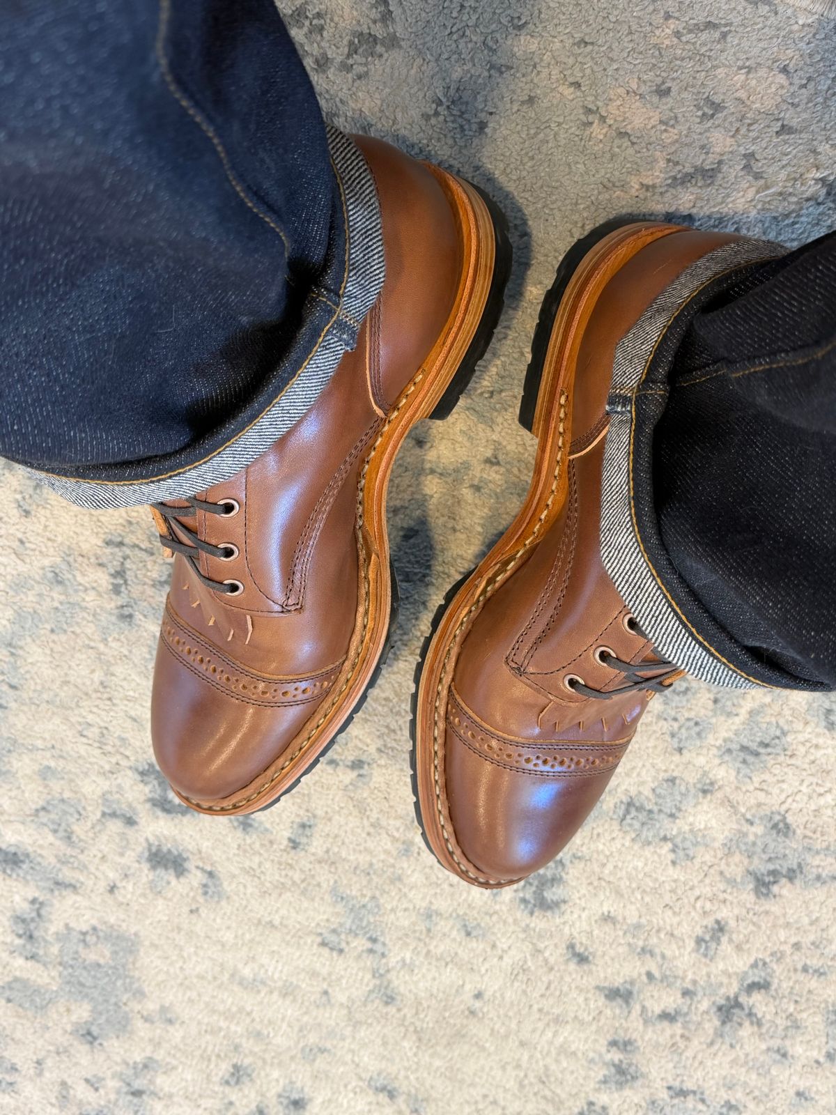 Photo by BigDawg308 on June 4, 2026 of the White's MP-Sherman Toe Cap in Maryam Toscanello Horsebutt.