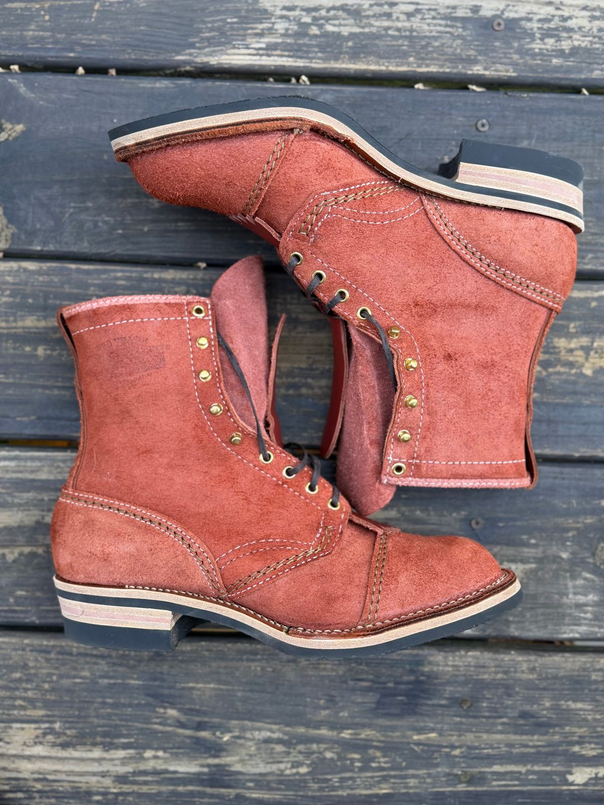 Photo by BigDawg308 on February 28, 2026 of the Wesco Jobmaster in Seidel Redwood Oil Tan Roughout.