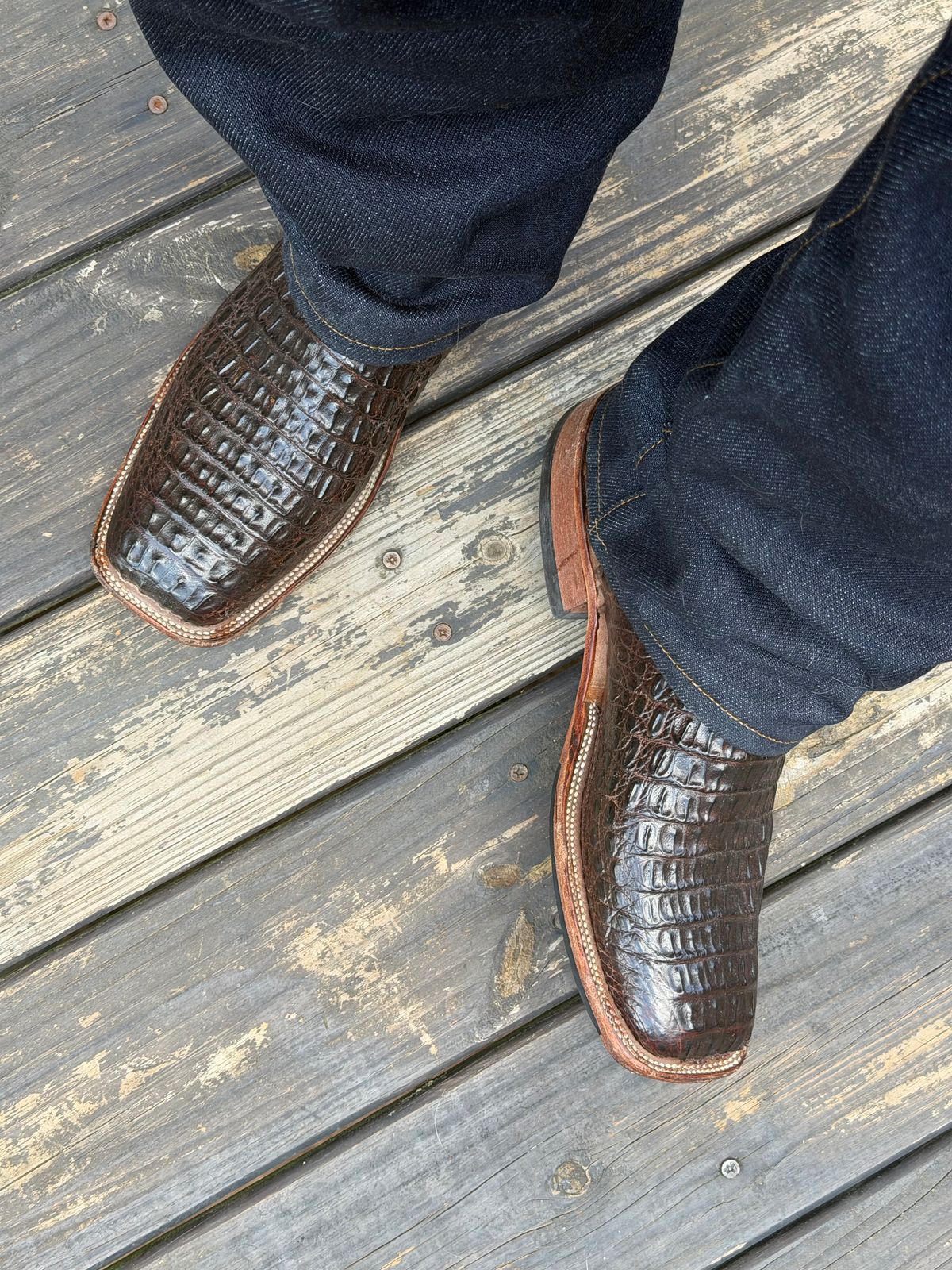 Photo by BigDawg308 on May 30, 2026 of the Anderson Bean Custom Model in Caiman Belly.
