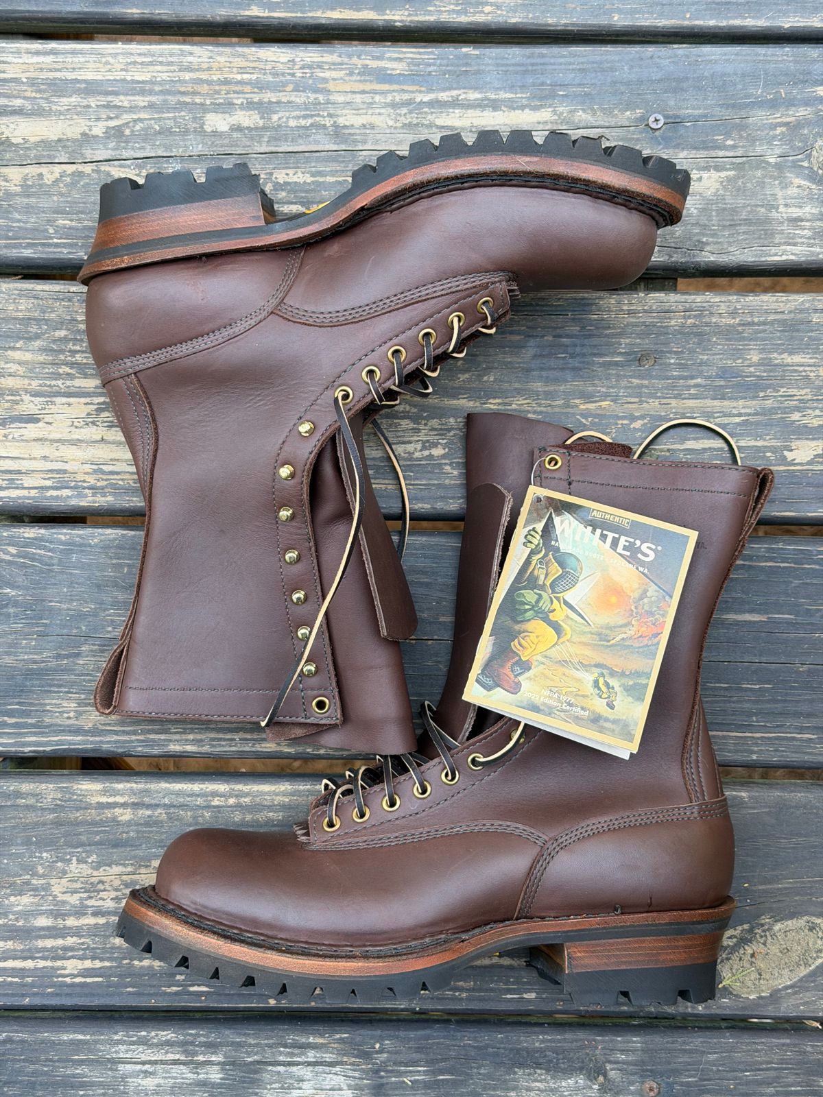 Photo by BigDawg308 on April 13, 2026 of the White's Smokejumper in Seidel Brown Oil Tan.