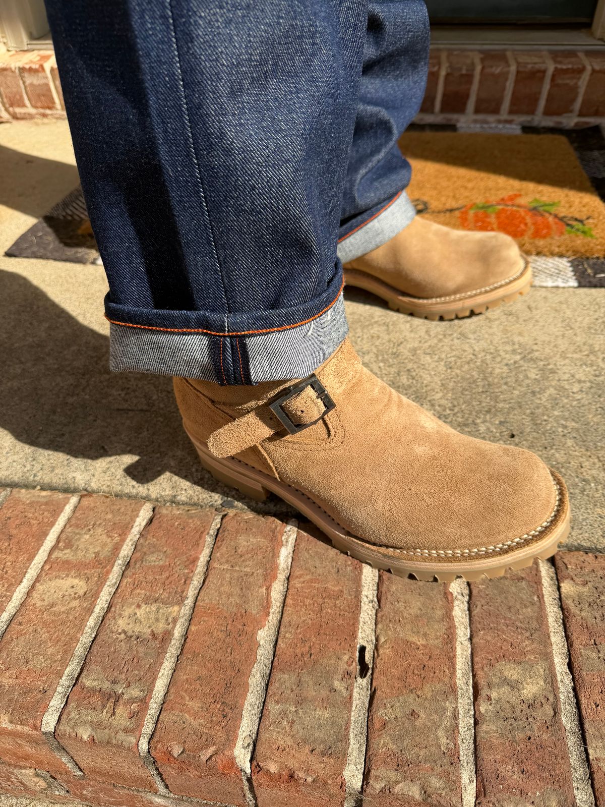 Photo by BigDawg308 on October 25, 2025 of the Wesco Boss Engineer Boot in Seidel Burlap Roughout.