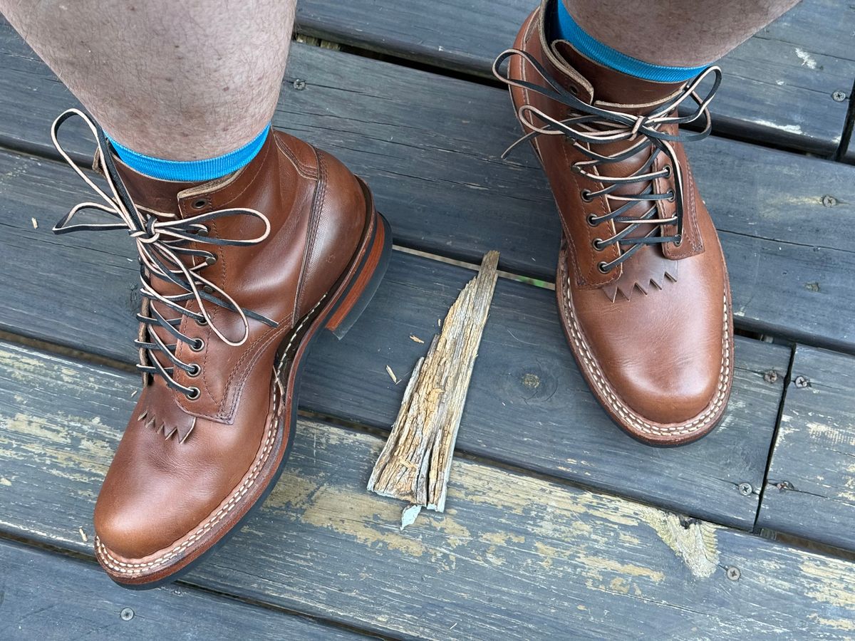Photo by BigDawg308 on July 25, 2025 of the White's 350 Cruiser in Horween British Tan Chromexcel.