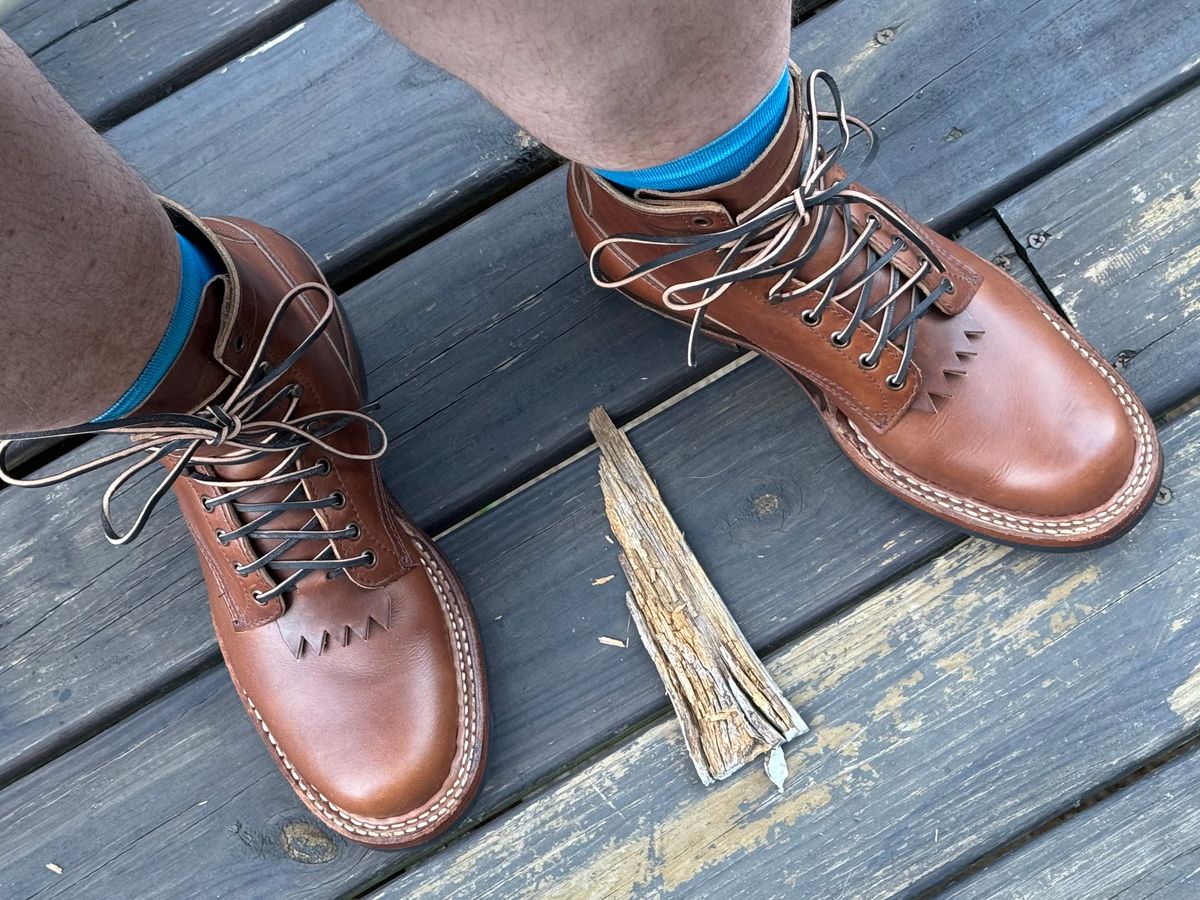 Photo by BigDawg308 on July 25, 2025 of the White's 350 Cruiser in Horween British Tan Chromexcel.