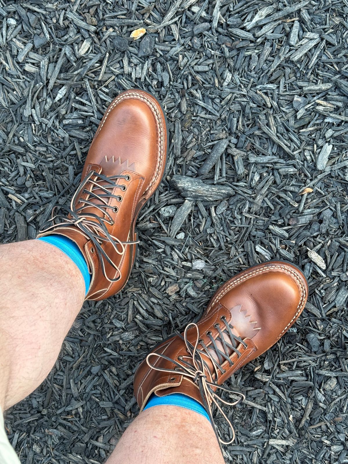 Photo by BigDawg308 on July 25, 2025 of the White's 350 Cruiser in Horween British Tan Chromexcel.