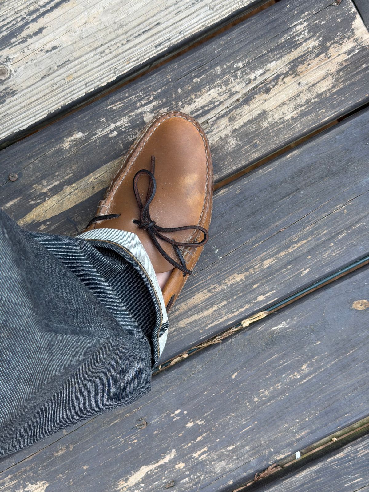 Photo by BigDawg308 on April 22, 2026 of the Quoddy Dawson Moc in Horween Natural Chromepak.