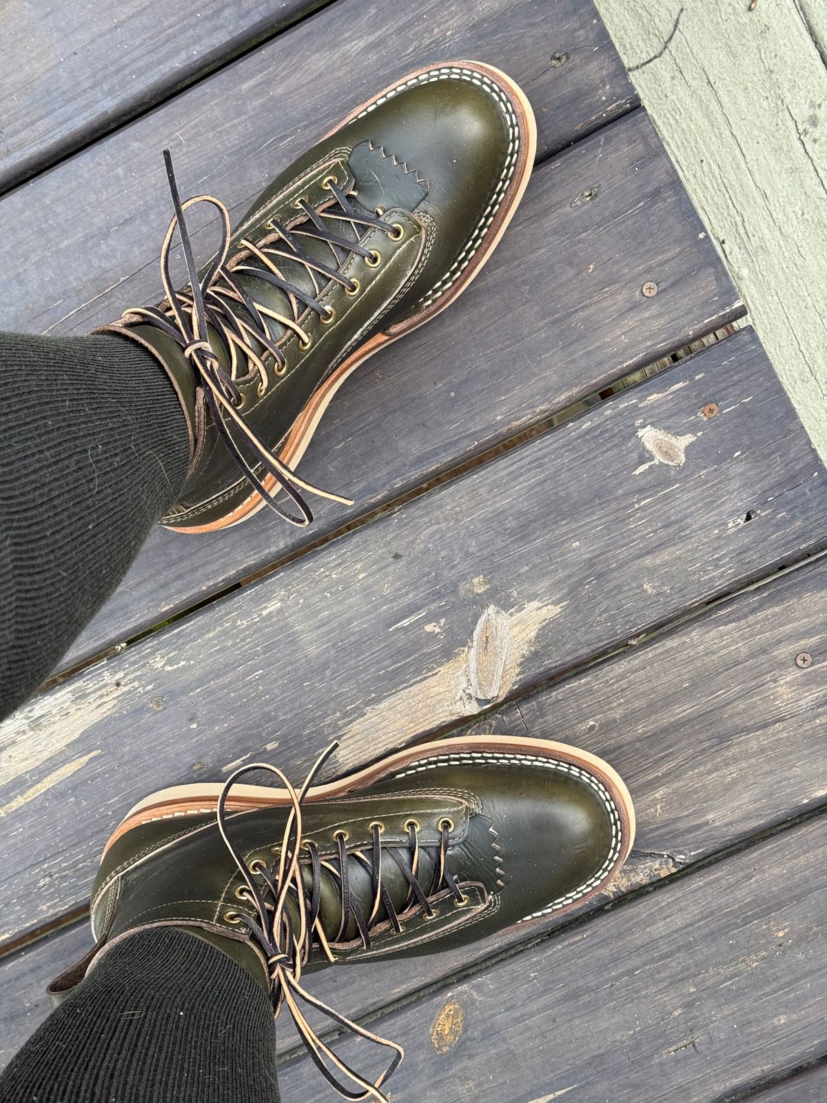 Photo by BigDawg308 on March 24, 2025 of the White's C350LTT-CS in Horween Greener Pastures Chromexcel.