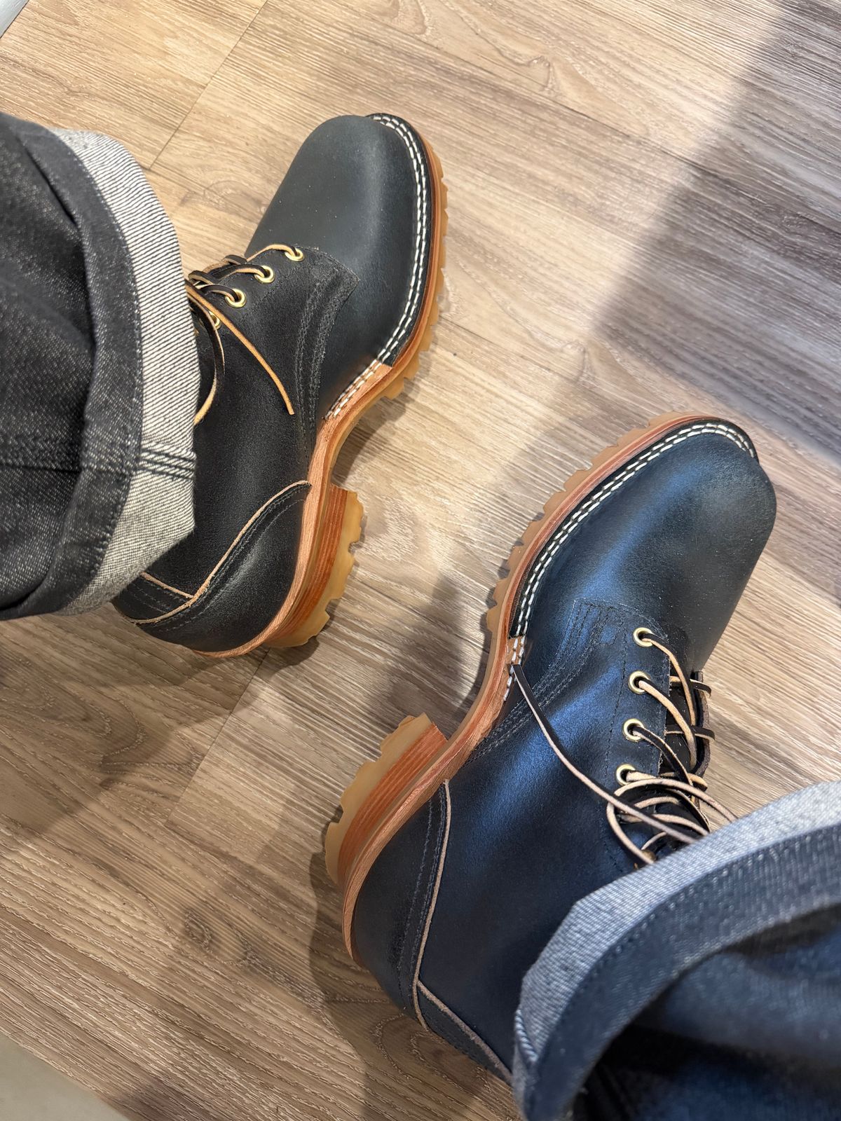 Photo by BigDawg308 on March 9, 2026 of the Nicks Urban Logger in Horween Pacific Waxed Flesh.