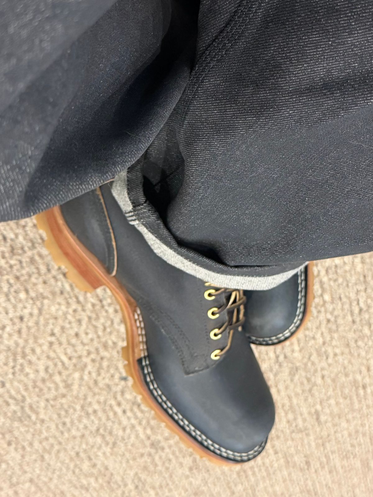 Photo by BigDawg308 on March 9, 2026 of the Nicks Urban Logger in Horween Pacific Waxed Flesh.