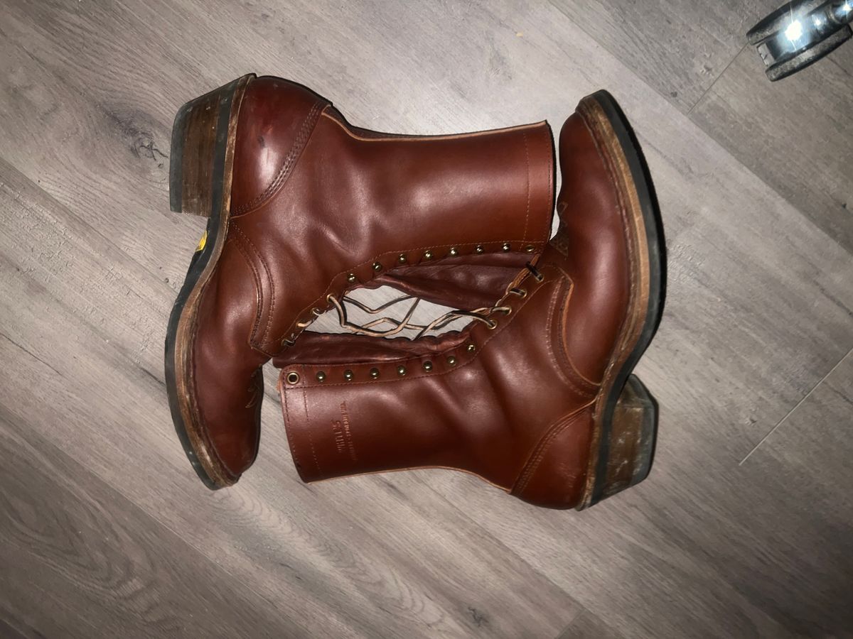 Photo by alex43366 on November 6, 2025 of the White's Packer Pointed Toe in Seidel Red Dog Oil Tan.