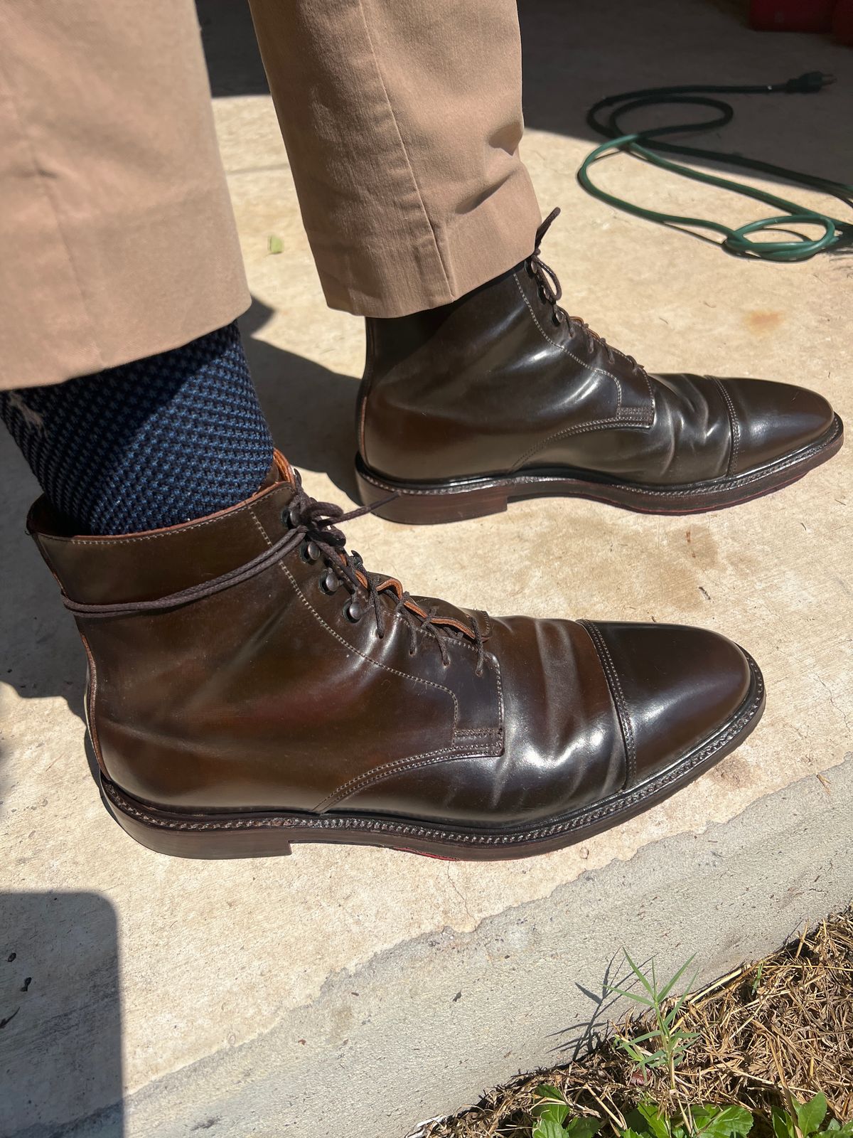 Photo by alex43366 on August 20, 2025 of the Crockett & Jones Harlech in Horween Dark Brown Shell Cordovan.