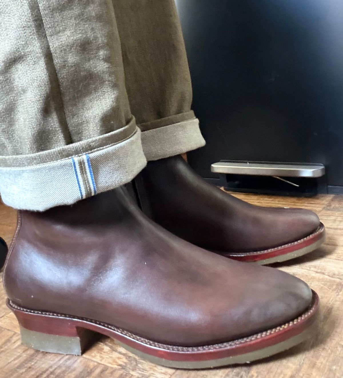 Photo by TheRealTuna on November 1, 2025 of the Fortis Boots Antasena in Maryam Muschio TPR Horsebutt.