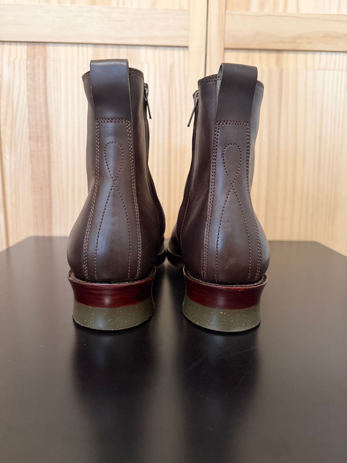 Photo by TheRealTuna on November 1, 2025 of the Fortis Boots Antasena in Maryam Muschio TPR Horsebutt.