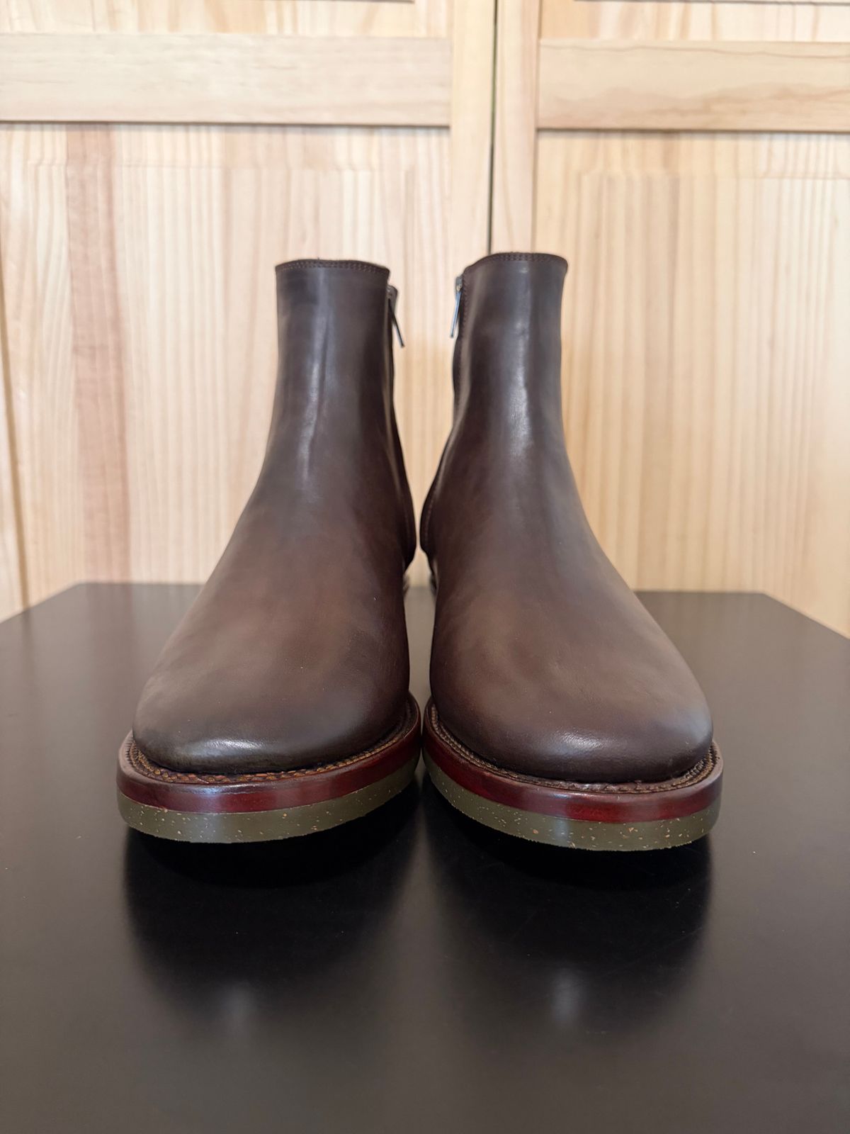 Photo by TheRealTuna on November 1, 2025 of the Fortis Boots Antasena in Maryam Muschio TPR Horsebutt.