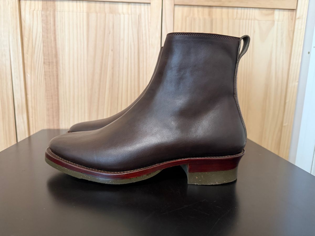 Photo by TheRealTuna on November 1, 2025 of the Fortis Boots Antasena in Maryam Muschio TPR Horsebutt.