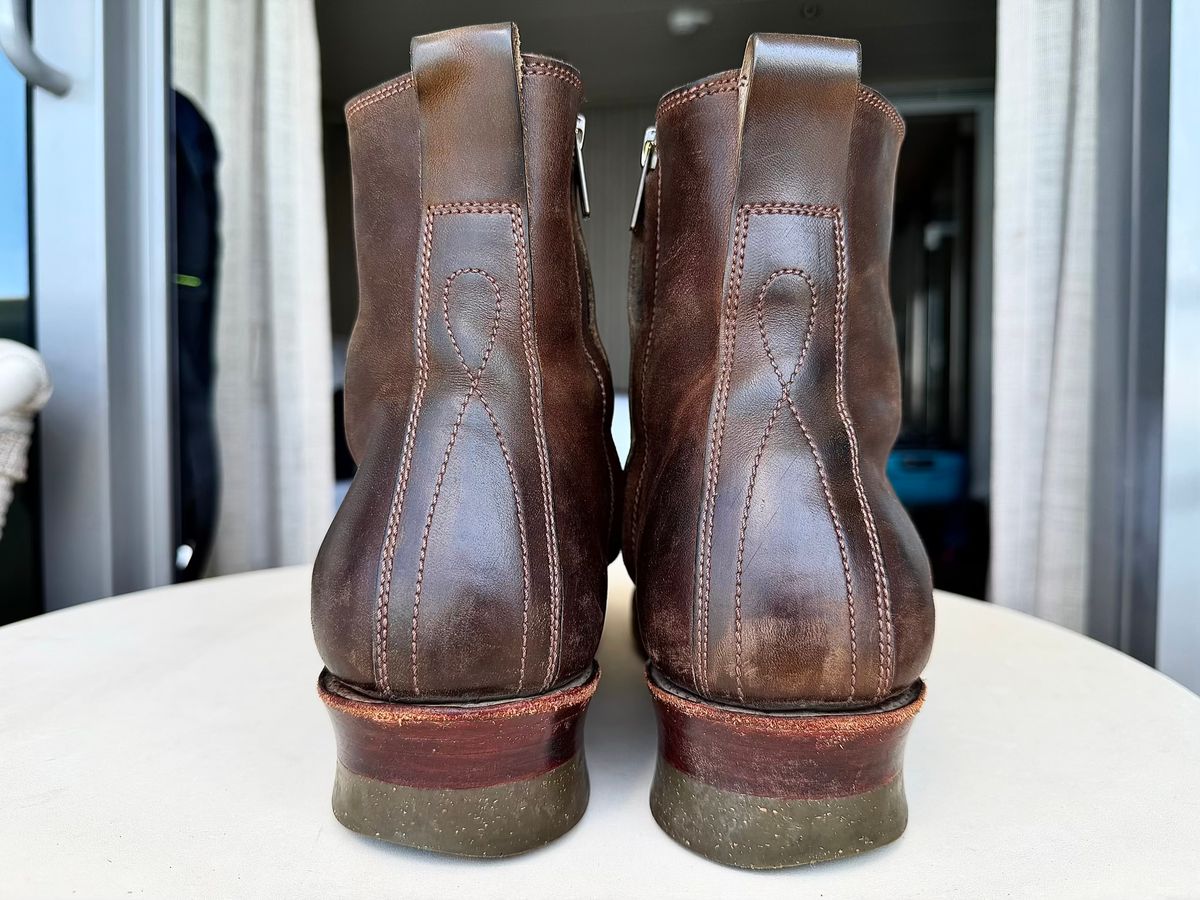 Photo by TheRealTuna on January 5, 2026 of the Fortis Boots Antasena in Maryam Muschio TPR Horsebutt.