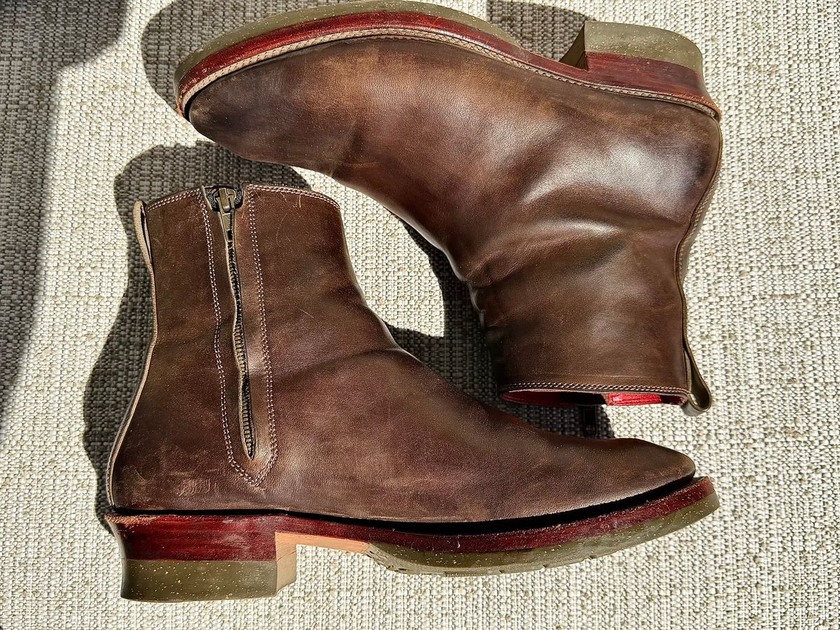 Photo by TheRealTuna on January 5, 2026 of the Fortis Boots Antasena in Maryam Muschio TPR Horsebutt.