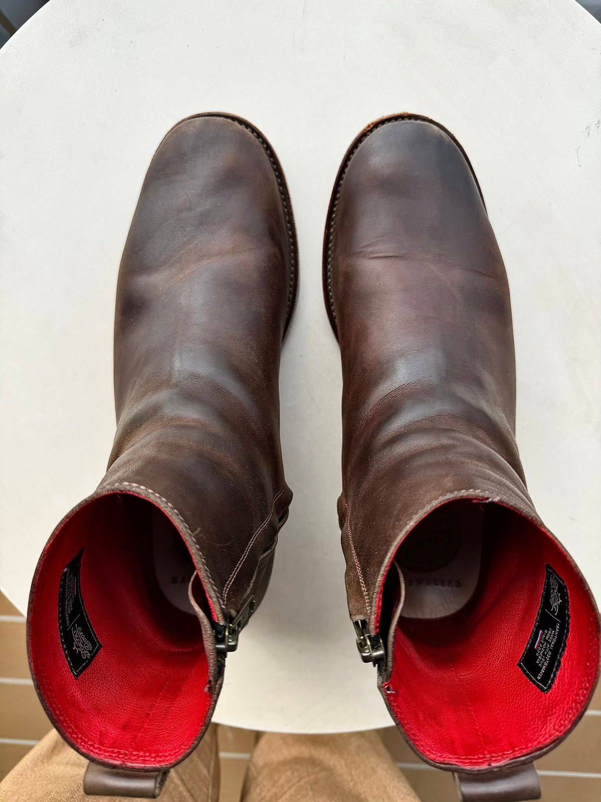 Photo by TheRealTuna on January 5, 2026 of the Fortis Boots Antasena in Maryam Muschio TPR Horsebutt.