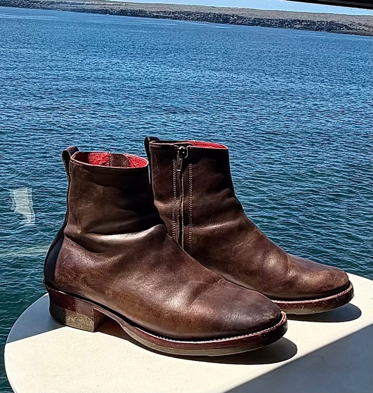 Photo by TheRealTuna on January 5, 2026 of the Fortis Boots Antasena in Maryam Muschio TPR Horsebutt.