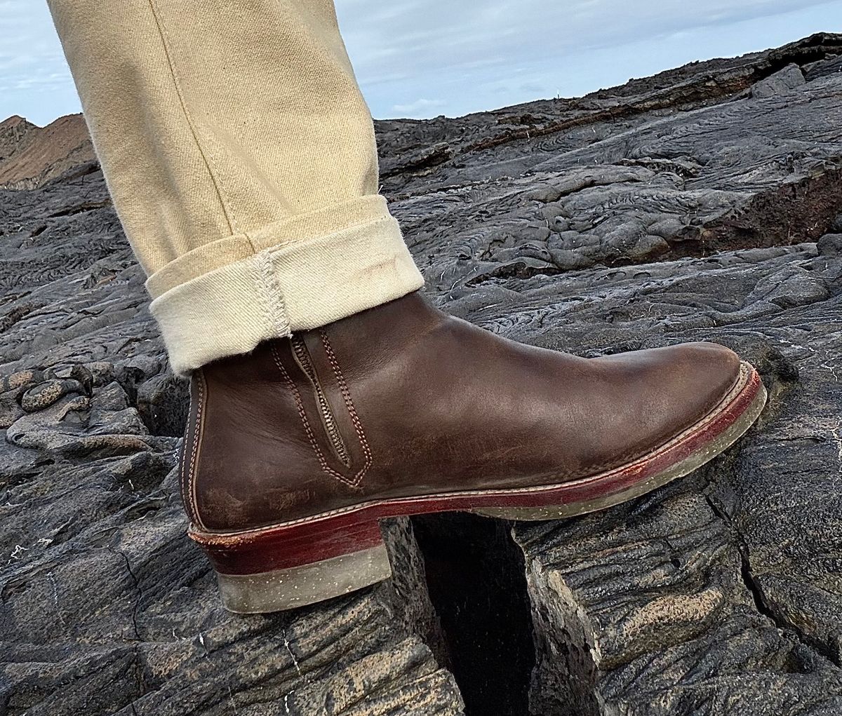 Photo by TheRealTuna on January 5, 2026 of the Fortis Boots Antasena in Maryam Muschio TPR Horsebutt.