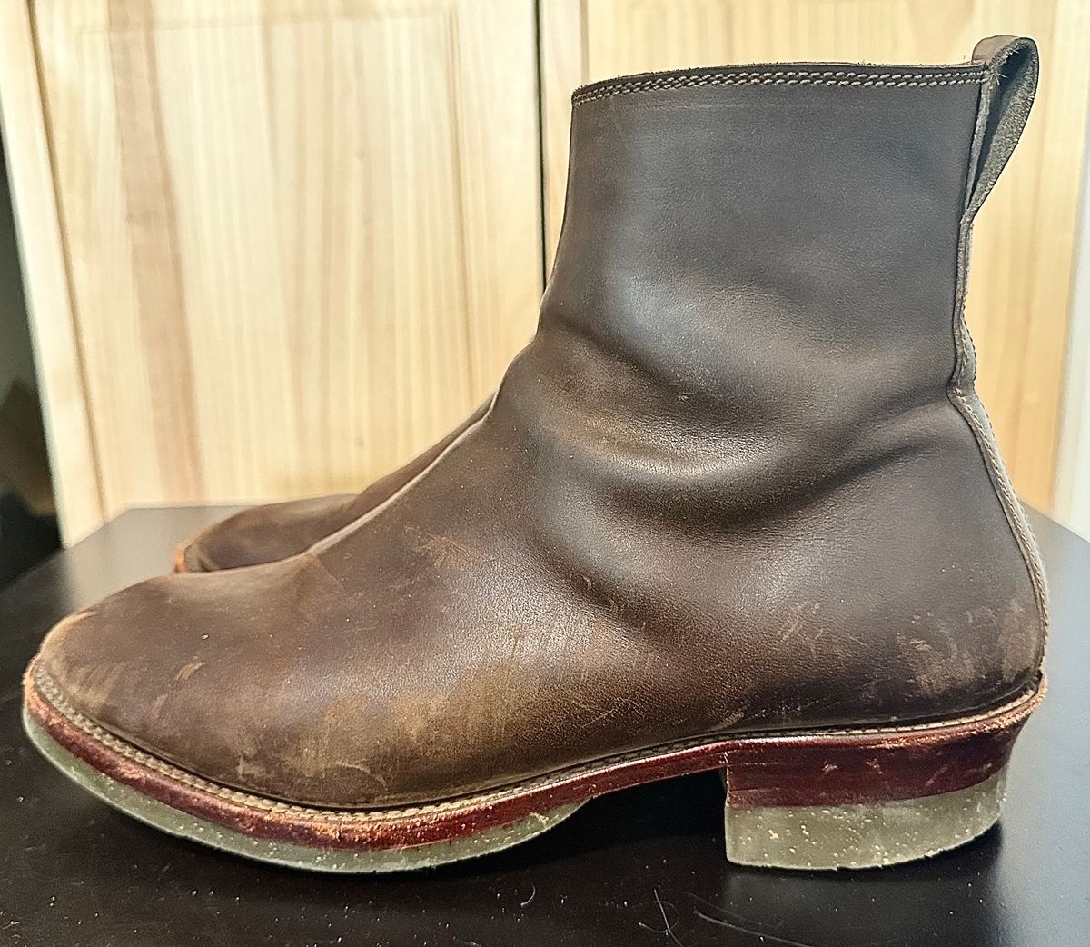 Photo by TheRealTuna on February 4, 2026 of the Fortis Boots Antasena in Maryam Muschio TPR Horsebutt.