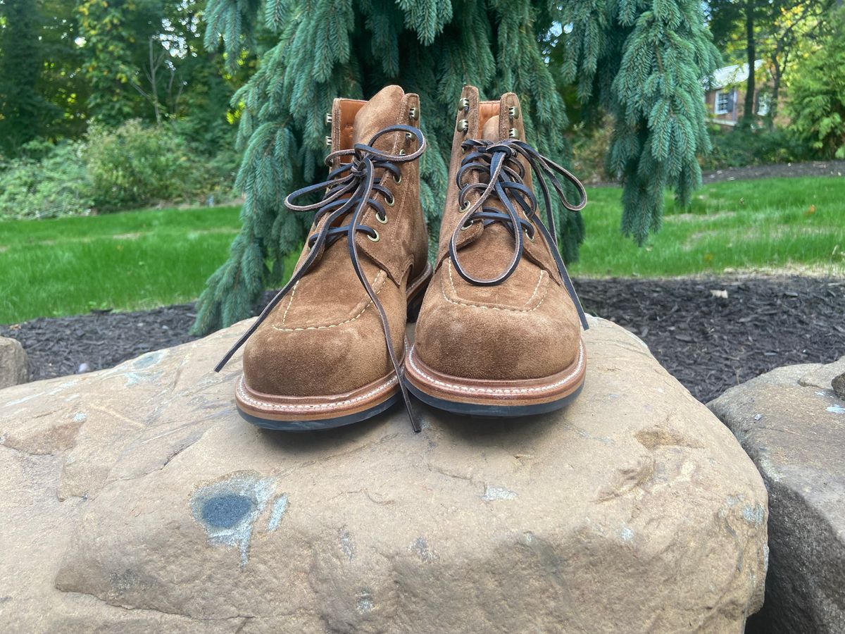 Photo by williamh on October 1, 2024 of the Grant Stone Brass Boot in Snuffe Reverse kudu.
