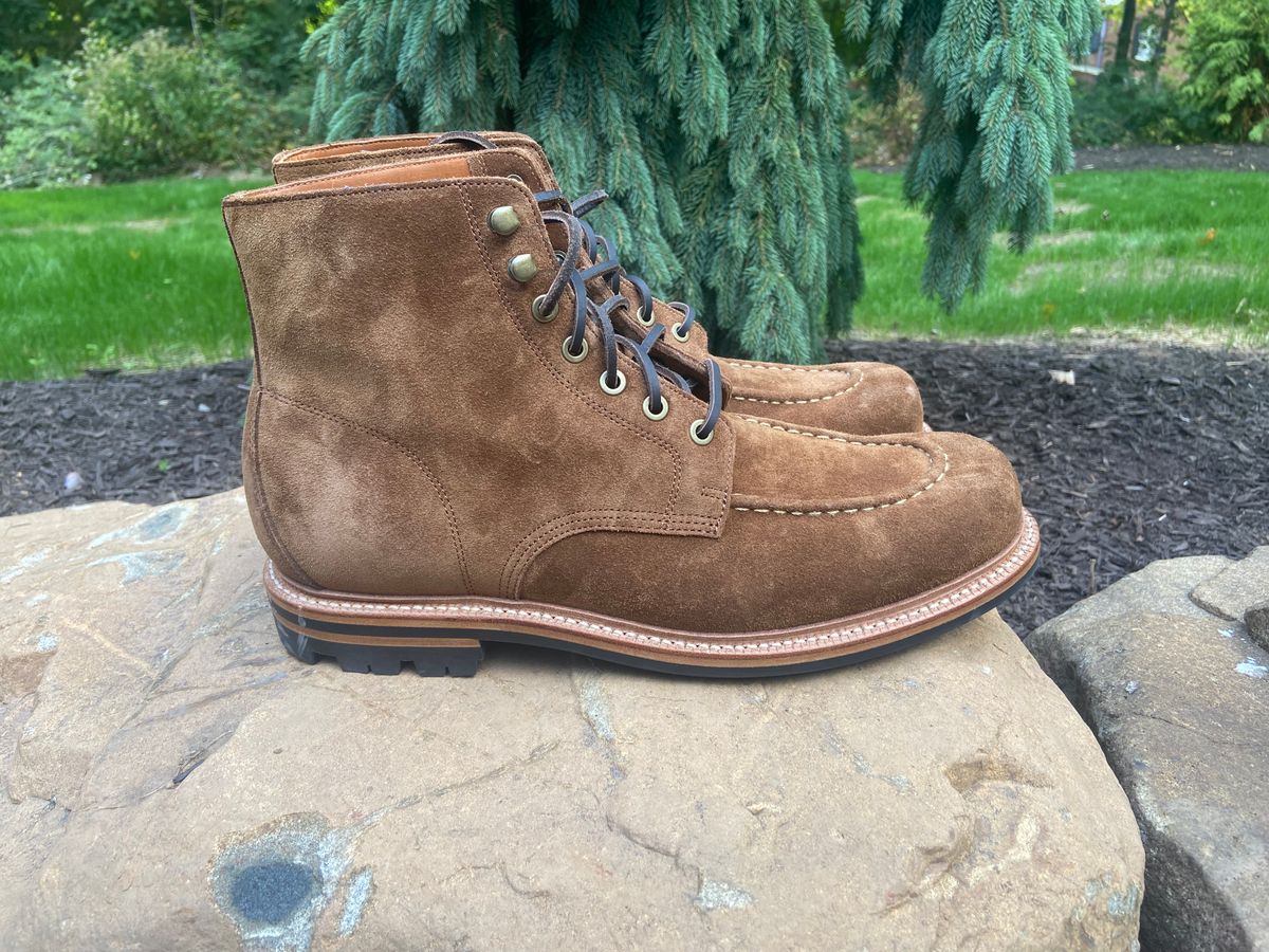 Photo by williamh on October 1, 2024 of the Grant Stone Brass Boot in Snuffe Reverse kudu.