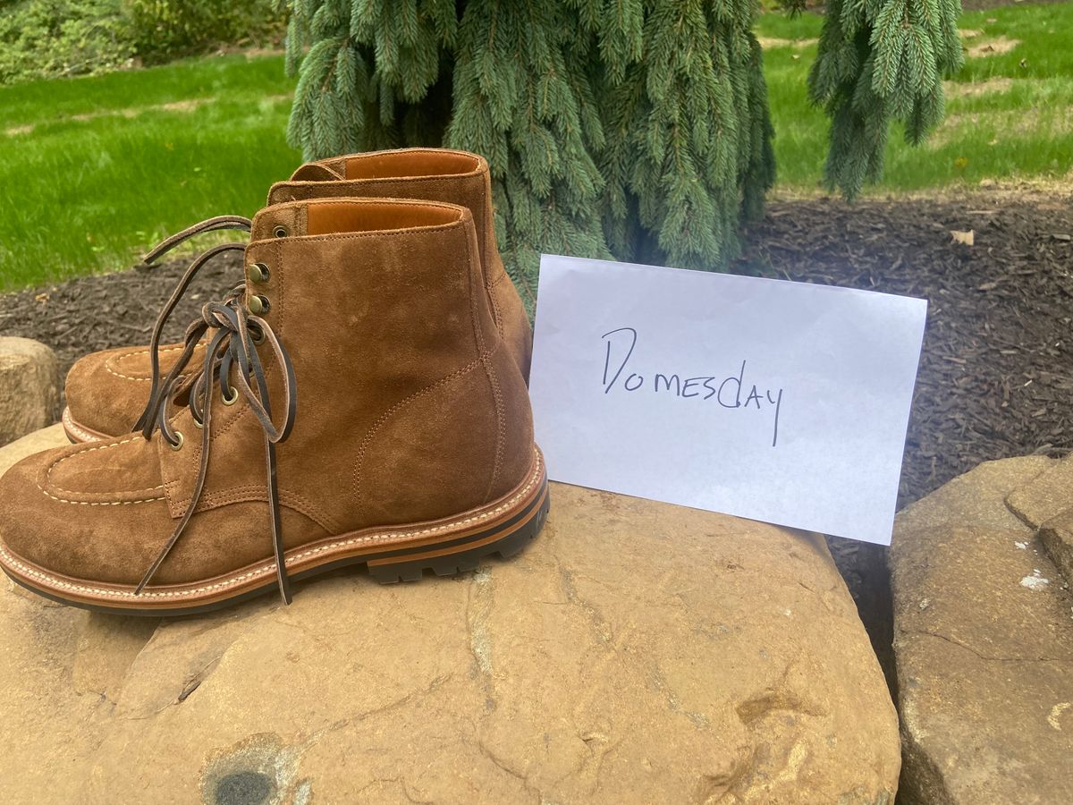 Photo by williamh on October 1, 2024 of the Grant Stone Brass Boot in Snuffe Reverse kudu.