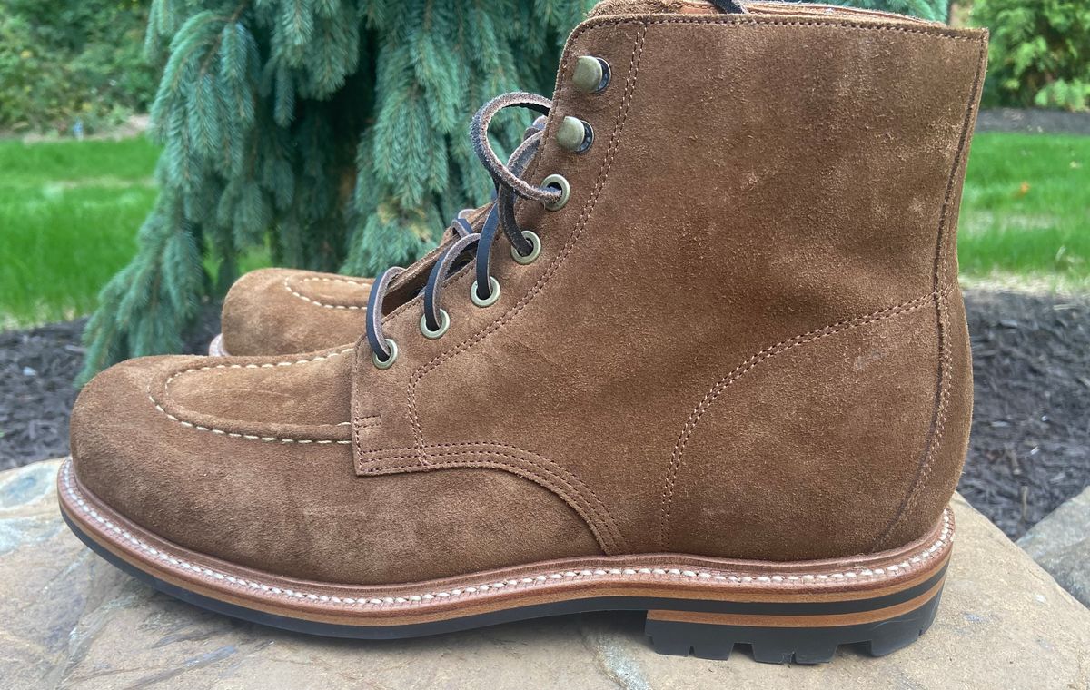 Photo by williamh on October 1, 2024 of the Grant Stone Brass Boot in Snuffe Reverse kudu.