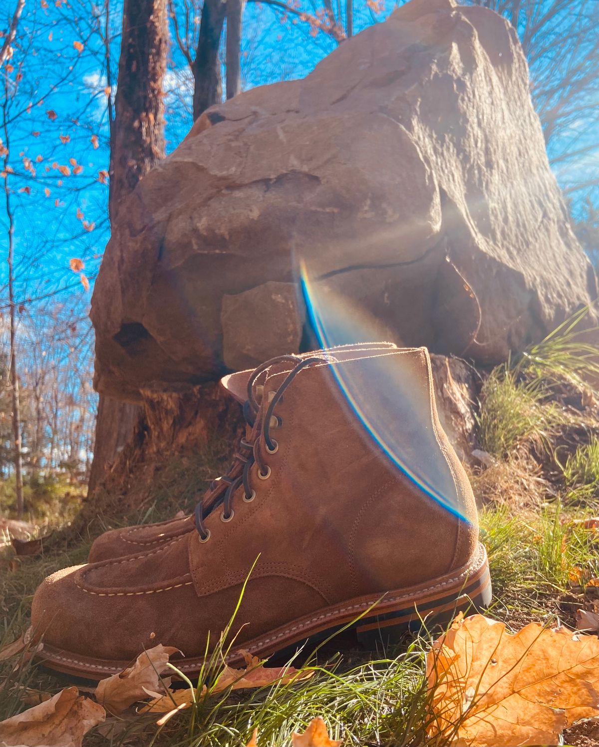 Photo by williamh on November 2, 2024 of the Grant Stone Brass Boot in Snuffe Reverse kudu.